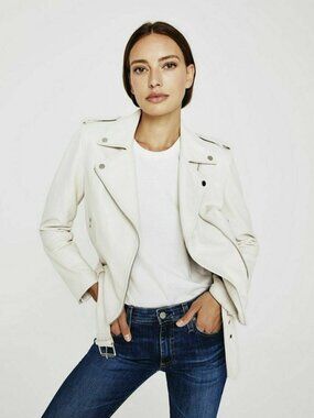 Vero Moda Vegan Leather White Moto Jacket